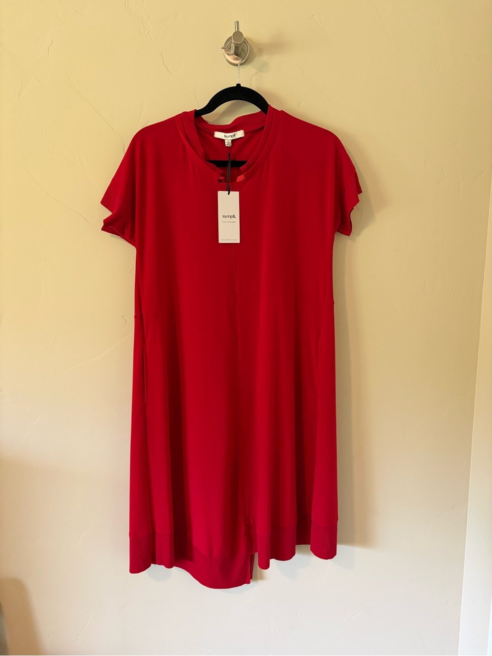 Sympli Red Midi Shift Dress